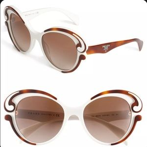 Brand New Prada Sunglasses Top Havana-Ivory / Brown Gradient Lens